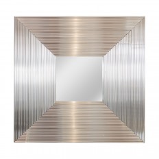 Linear motif metal mirror