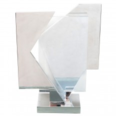 Abstract Acrylic and Chrome Sculpture