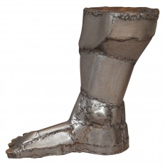Brutalist welded foot sculpture