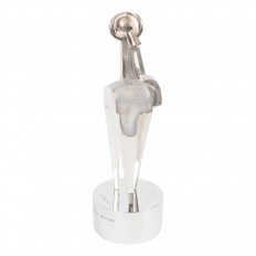 Silvered bronze stylized sculpture