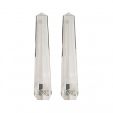 Small clear Murano obelisk sculpture 