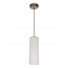 Frosted tubular pendant fixture 