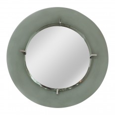 Circular Mirror with Smoked Glass Surround