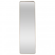 Monumental rectangular brass surround mirror 